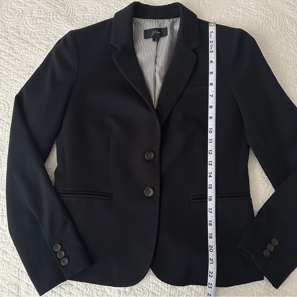 J.Crew Classic Women's Schoolboy Blazer Jacket Notch Collar Black Small K2899 - Picture 6 of 13